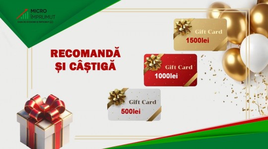 Start Promoție ”Recomandă și Câștigă cu MicroImprumut!  Vezi cum poți câștiga premii de valoare!