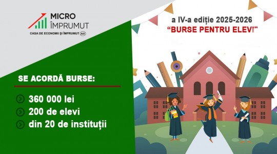 Burse pentru elevi 2025–2026  MicroImprumut investește în educația viitorului!