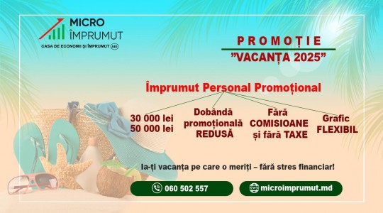 Promoția ”Vacanța 2025” – Trăiește vara fără griji, cu sprijinul MicroImprumut!