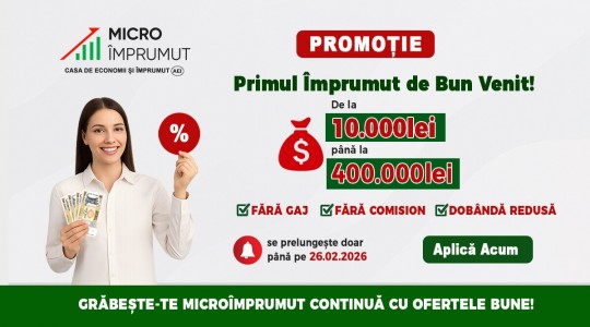 Chiar dacă sărbătorile s-au încheiat, Promoția „Primul Împrumut de Bun Venit” continuă!