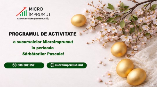Program de activitate în perioada Sărbătorilor Pascale