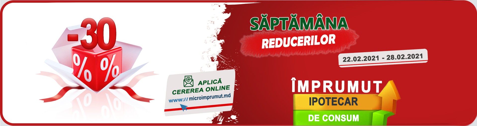 Promoția ”Săptămâna Reducerilor” DEPUNE CEREREA ONLINE ACUM