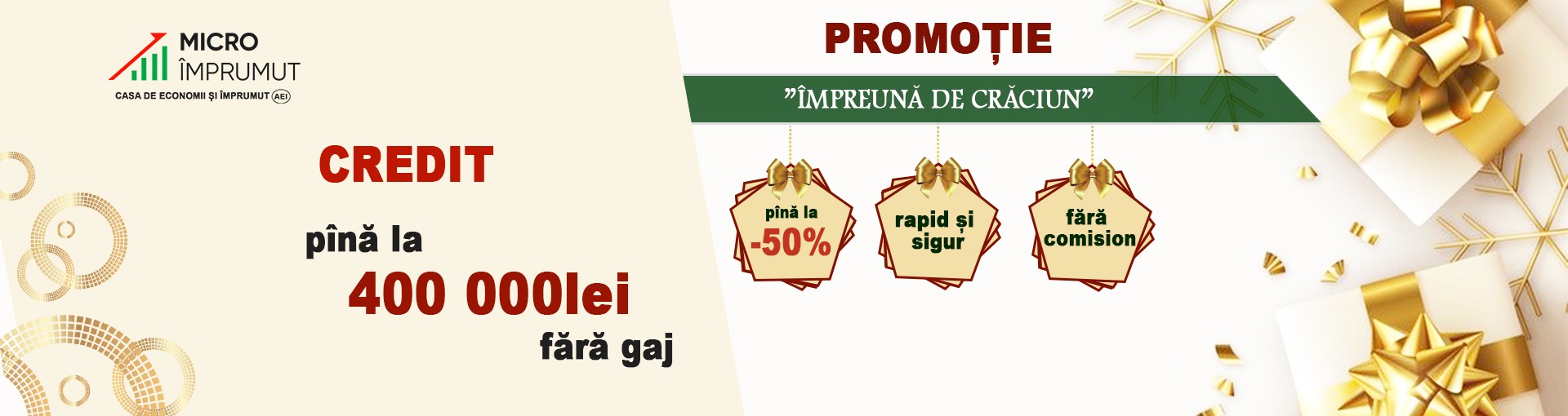 "Împreună de Crăciun" Ofertă Specială de Sărbători de la MicroImprumut!